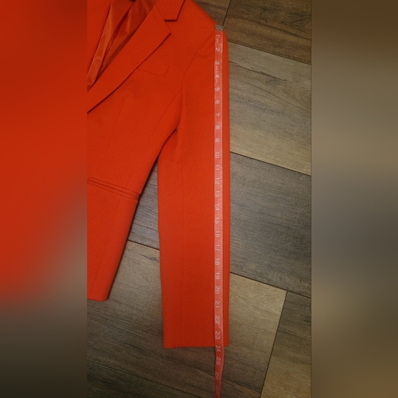 Women's J. Crew Red Orange Pencil Skirt Blazer Parke Suit Set, Sz6 / 6T - Picture 9 of 14
